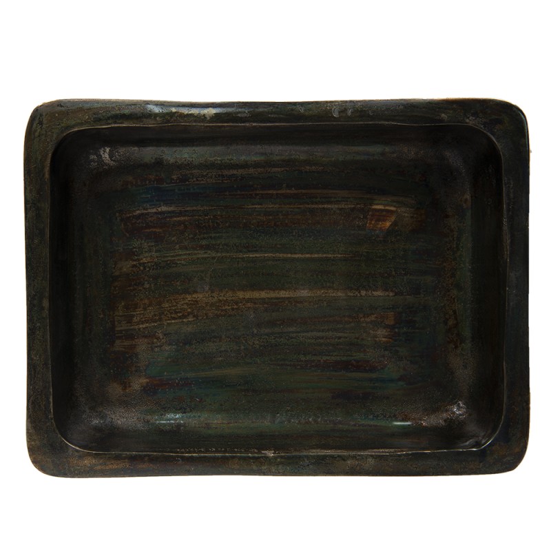 Clayre & Eef Table d'appoint 38x29x42 cm Noir Aluminium Rectangle