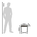Clayre & Eef Beistelltisch 38x29x42 cm Schwarz Aluminium Rechteck