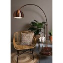Clayre & Eef Tavolino 61x37x70 cm Color rame Ferro Vetro Triangolo