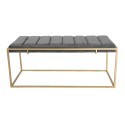 Clayre & Eef Poef  110x50x46 cm Grijs Hout Metaal Rechthoek
