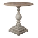Clayre & Eef Tavolo da pranzo Ø 80x82 cm Marrone Beige Legno  Rotondo