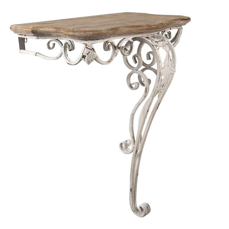 Clayre & Eef Tavolino da appoggio 70x43x78 cm Marrone Legno Ferro Rettangolo