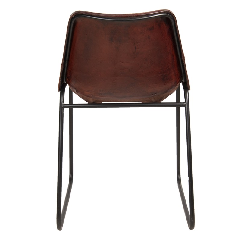 Clayre & Eef Dining Chair 46x48x79 cm Brown Leather