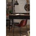 Clayre & Eef Eetkamerstoel  46x48x79 cm Bruin Leder