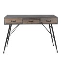 Clayre & Eef Sidetable  116x40x80 cm Grijs Ijzer Hout Rechthoek