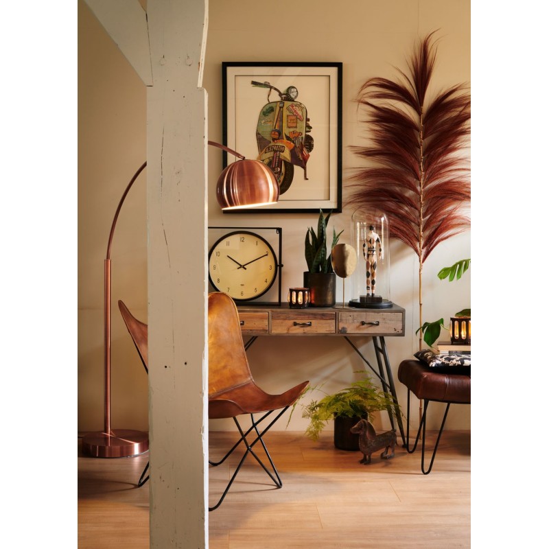 Clayre & Eef Side Table 116x40x80 cm Grey Iron Wood Rectangle