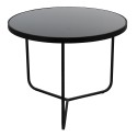Clayre & Eef Bijzettafel  Ø 60x45 cm Zwart Aluminium Rond