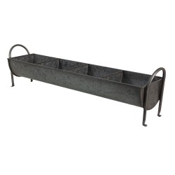 Clayre & Eef Planthouder  72x16x20 cm Grijs Ijzer Rechthoek