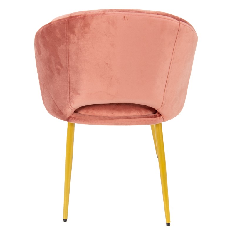 Clayre & Eef Sedie da pranzo 58x65x85 cm Rosa Ferro Tessuto