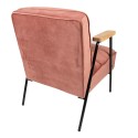 Clayre & Eef Poltrona con braccioli 60x69x78 cm Rosa Tessuto