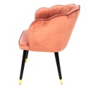 Clayre & Eef Eetkamerstoel  59x62x79 cm Roze Ijzer Textiel
