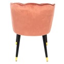 Clayre & Eef Eetkamerstoel  59x62x79 cm Roze Ijzer Textiel