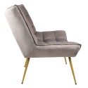 Clayre & Eef Fauteuil  79x91x93 cm Grijs Ijzer Textiel