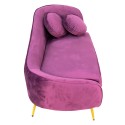 Clayre & Eef Divano da lounge a 2 posti 2-Zits Viola Legno Tessuto