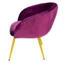 Clayre & Eef Eetkamerstoel  65x64x74 cm Paars Textiel