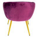 Clayre & Eef Eetkamerstoel  65x64x74 cm Paars Textiel
