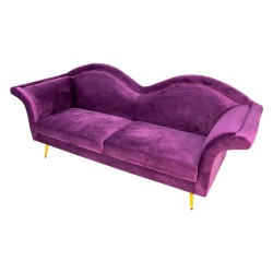 Clayre & Eef Bench 3-seater 3-Zits Purple Wood