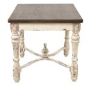 Clayre & Eef Side Table 60x60x64 cm White Wood Square
