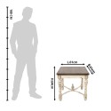 Clayre & Eef Side Table 60x60x64 cm White Wood Square