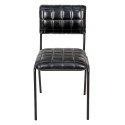 Clayre & Eef Sedie da pranzo 44x44x84 cm Nero Pelle