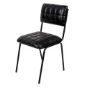 Clayre & Eef Sedie da pranzo 44x44x84 cm Nero Pelle