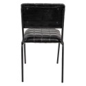 Clayre & Eef Sedie da pranzo 44x44x84 cm Nero Pelle
