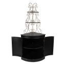 Clayre & Eef Mensola da parete 78x55x181 cm Nero Legno Ferro