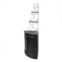 Clayre & Eef Mensola da parete 78x55x181 cm Nero Legno Ferro