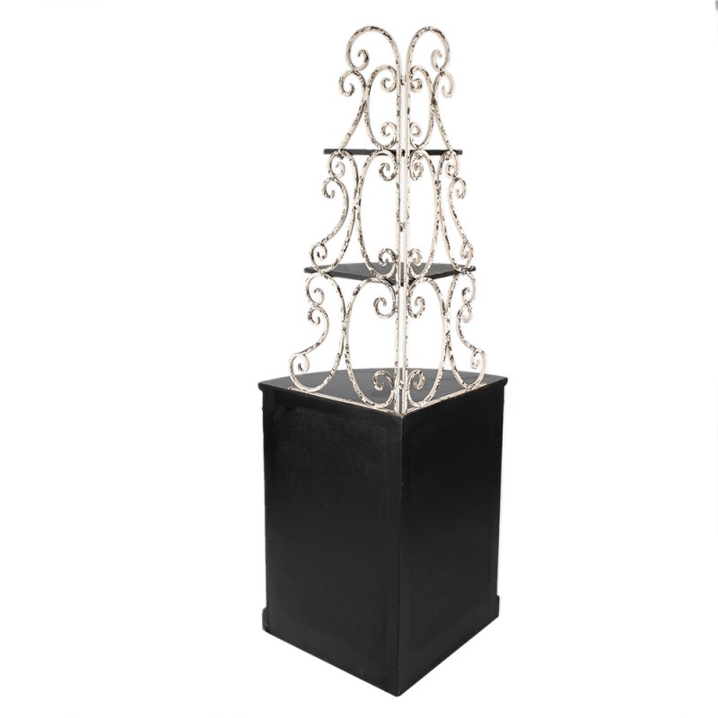 Clayre & Eef Mensola da parete 78x55x181 cm Nero Legno Ferro