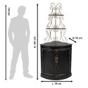 Clayre & Eef Mensola da parete 78x55x181 cm Nero Legno Ferro