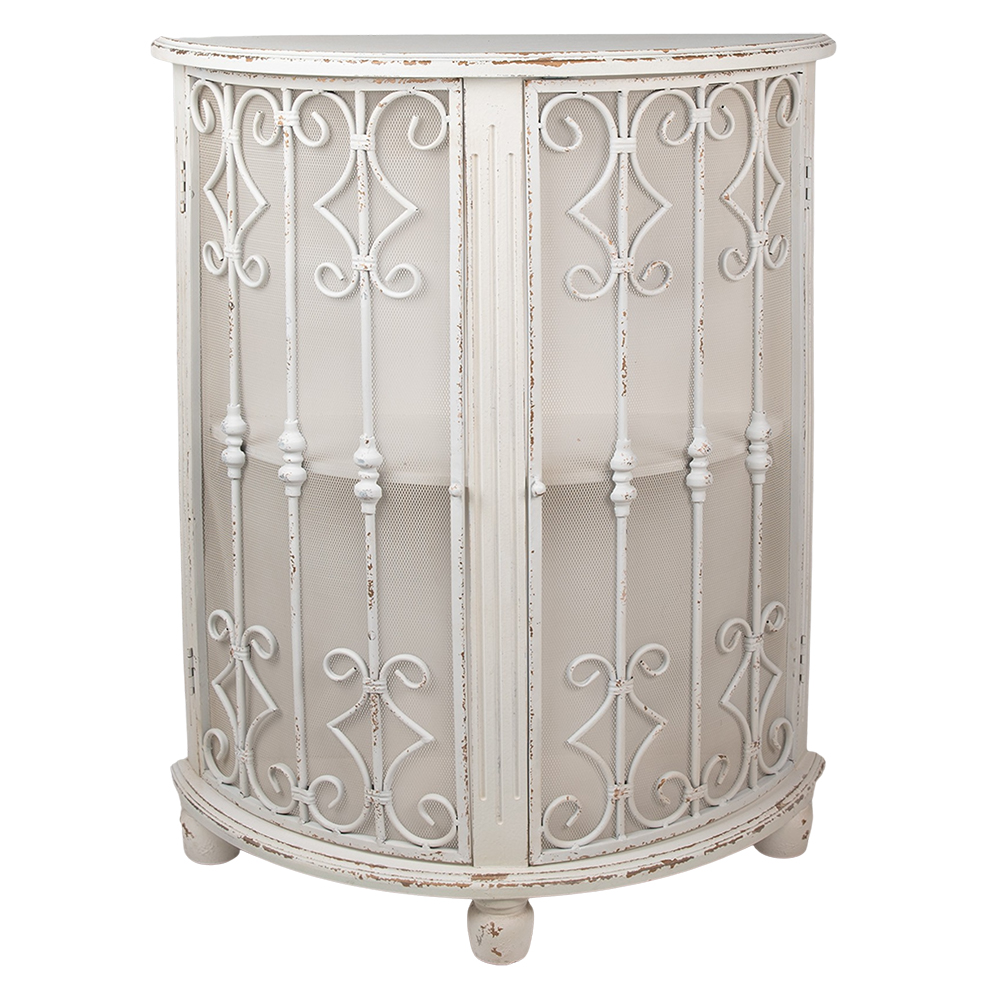 Clayre&Eef Wandkast 81x32x103 cm Wit Hout afbeelding