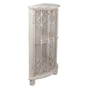 Clayre & Eef Wandkast  81x32x103 cm Wit Hout Ijzer Halfrond