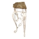 Clayre & Eef Sidetable  138x39x77 cm Wit Bruin Hout Ijzer