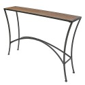 Clayre & Eef Tavolino da appoggio 122x27x85 cm Nero Marrone  Ferro Legno