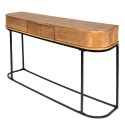 Clayre & Eef Side Table 120x33x81 cm Brown Black Iron Wood