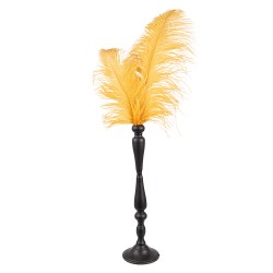 Clayre & Eef Decorative Feathers 40x17x62 cm Yellow Iron