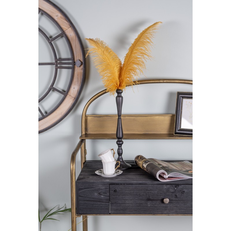 Clayre & Eef Decorative Feathers 40x17x62 cm Yellow Iron