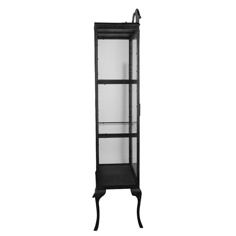 Clayre & Eef Vitrine 68x43x181 cm Noir Fer Verre
