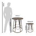 Clayre & Eef Side Table Ø 65x73 cm Gold colored Iron