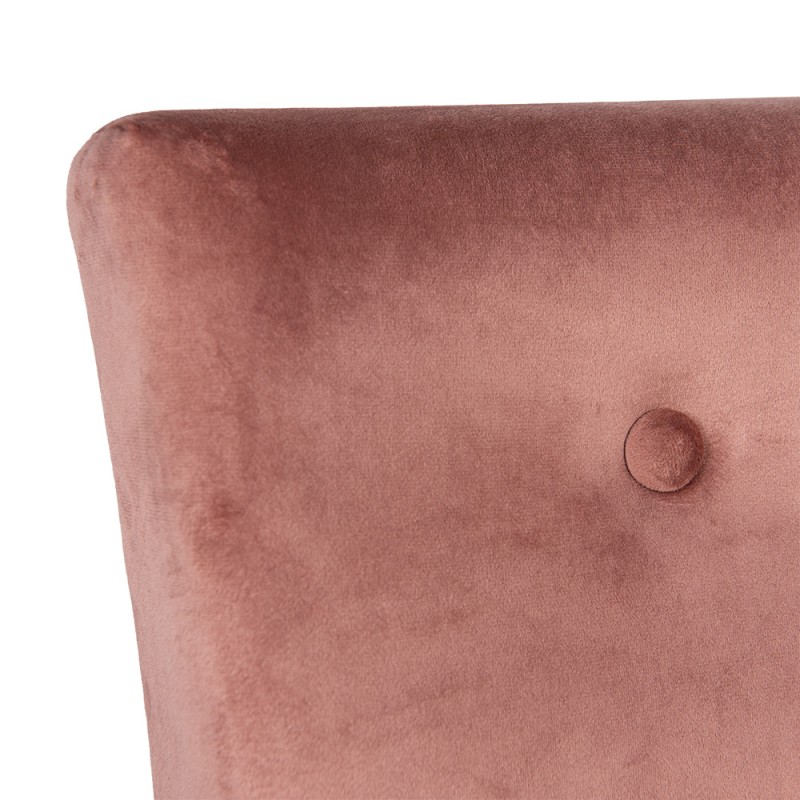 Clayre & Eef Chaise de salle à manger 51x58x76 cm Rose Bois Textile