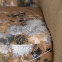 Clayre & Eef Fauteuil met Armleuning  75x71x71 cm Geel Groen Hout Textiel