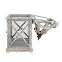 Clayre & Eef Lanterna set di 2 73/56 cm Grigio Legno Vetro