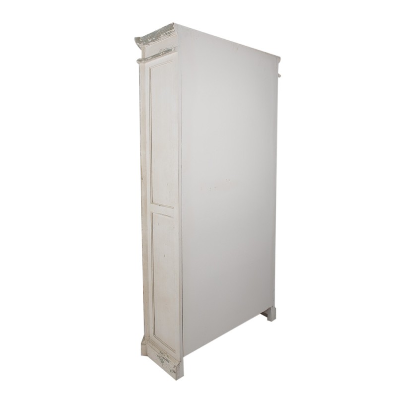 Clayre & Eef Armadio 102x42x190 cm Beige Nero Legno Metallo