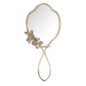Clayre & Eef Miroir 25x57 cm Beige Fer Rond Fleurs