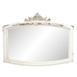 Clayre & Eef Miroir 72x55 cm Blanc Bois Rectangle