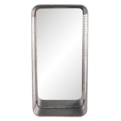 Clayre & Eef Spiegel 28x57 cm Grau Eisen Rechteck
