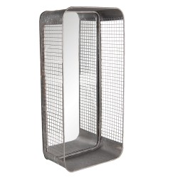 Clayre & Eef Spiegel 28x57 cm Grau Eisen Rechteck