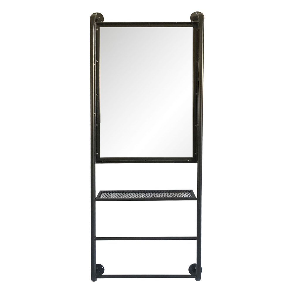 Clayre & Eef Spiegel 48x124 cm Zwart Hout afbeelding
