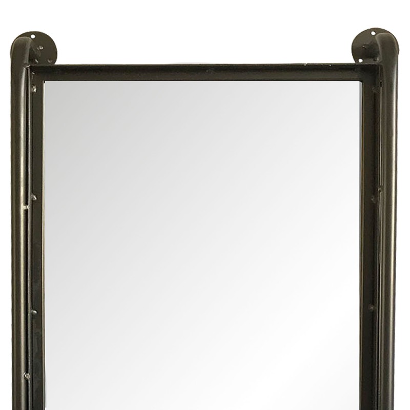 Clayre & Eef Miroir 48x124 cm Noir Bois Rectangle