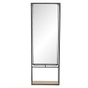 Clayre & Eef Mirror 40x115 cm Black Iron Rectangle